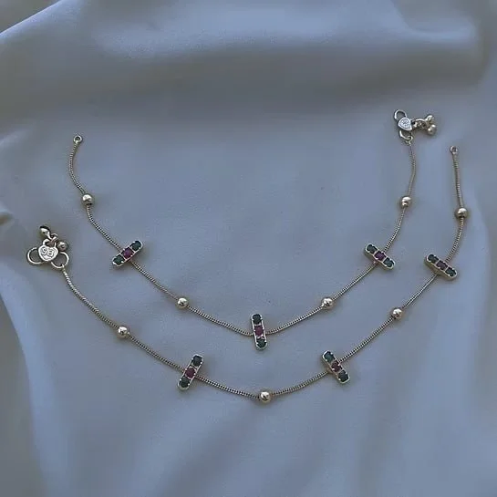 Antique Polished Anklets - Stone